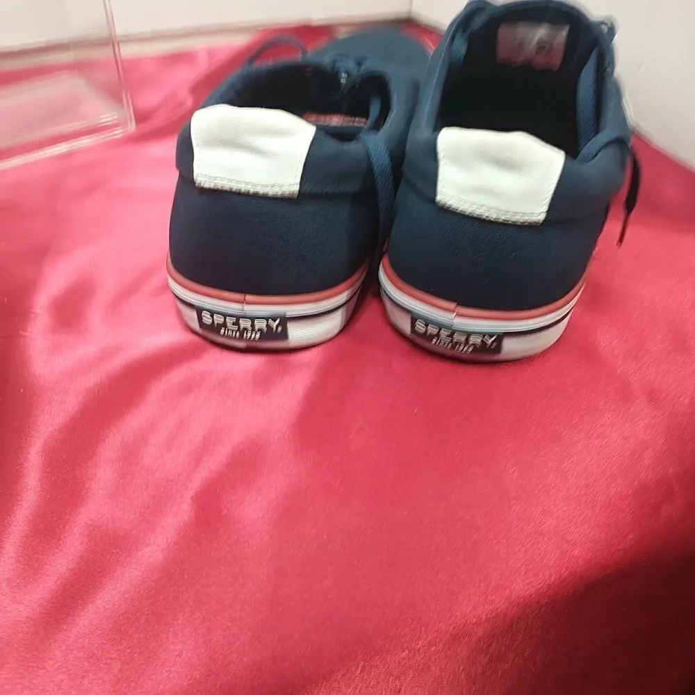 Sperry Striper Ii Men's SZ 16 Navy Sneakers . Condition is Pre-owned